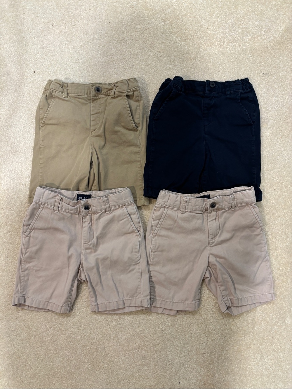 4 Pairs of Boys Chino Uniform Shorts Size 5/5T